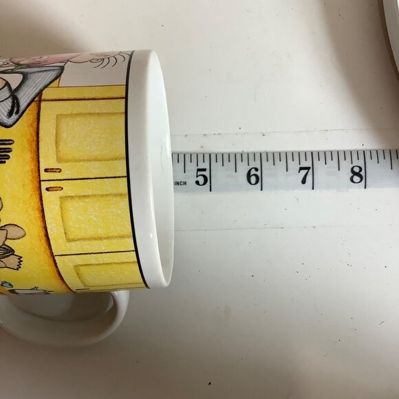 Vtg Humorous Mug "Cant Wok And Chew Gum" Long Overdue Japan John Long Signed - Picture 7 of 7